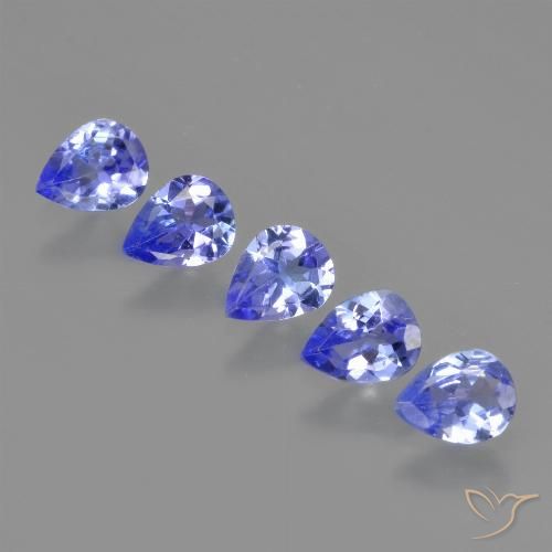 1.29ctw Natural Medium Blue Tanzanite, Pear Shape, VS