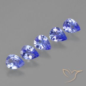 1.29 ctw Blue Tanzanite Stones, Natural Tanzanite in Pear Facet Shape for Sale