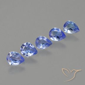 1.36 ctw Blue Tanzanite Stones, Natural Tanzanite in Pear Facet Shape for Sale