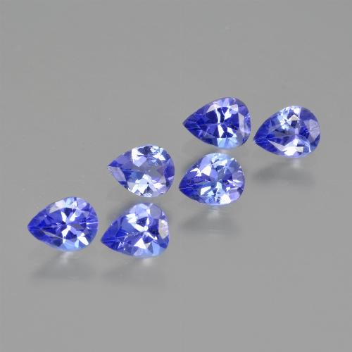 Intense Blue Tansanit Edelstein - 0.3ct Birnen Schliff (ID: 413209)