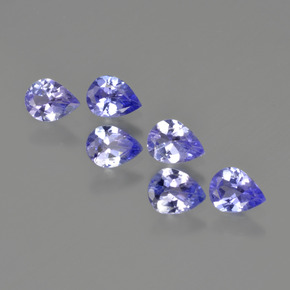 1.64 ctw Blue Tanzanite Stones, Natural Tanzanite in Pear Facet Shape for Sale
