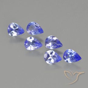 1.29 ctw Blue Tanzanite Stones, Natural Tanzanite in Pear Facet Shape for Sale