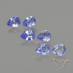1.38 ctw Blue Tanzanite Stones, Natural Tanzanite in Pear Facet Shape for Sale