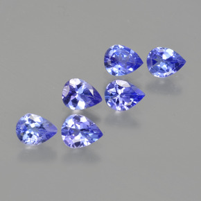 Intense Blue Tansanit Edelstein - 0.3ct Birnen Schliff (ID: 413219)