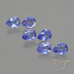 1.60 ctw Blue Tanzanite Stones, Natural Tanzanite in Pear Facet Shape for Sale