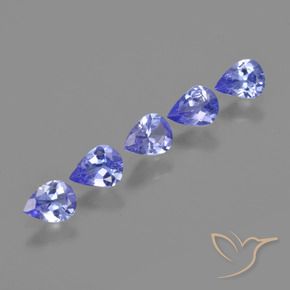 1.28 ctw Blue Tanzanite Stones, Natural Tanzanite in Pear Facet Shape for Sale