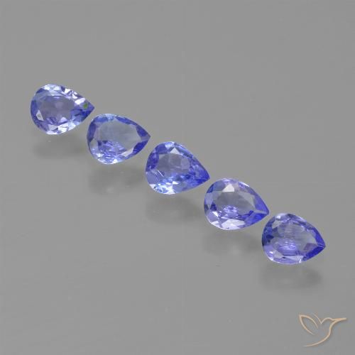 1.27ctw Natural Intense Violet Blue Tanzanite, Pear Shape, VS