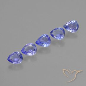 1.27 ctw Blue Tanzanite Stones, Natural Tanzanite in Pear Facet Shape for Sale