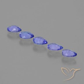 Tanzanite Gemstones in 5 x 4 mm (calibrated) Size for Sale, Tanzanite Stones in Intense Violet Blue Color
