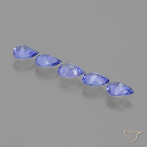 Tanzanite Gemstones in 5 x 3.8 mm Size for Sale, Tanzanite Stones in Intense Violet Blue Color