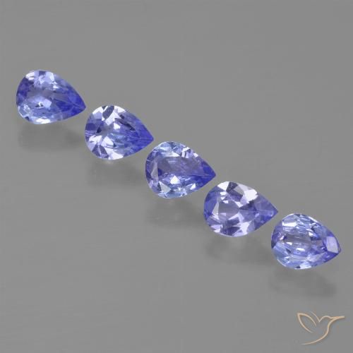 1.35ctw Natural Intense Violet Blue Tanzanite, Pear Shape, VS