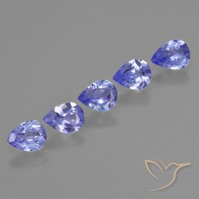 1.35 ctw Blue Tanzanite Stones, Natural Tanzanite in Pear Facet Shape for Sale