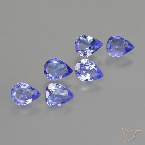 1,51 ct blauer Tansanit, 5,1 x 3,9 mm Birnenschliff aus Tansania, Photo A
