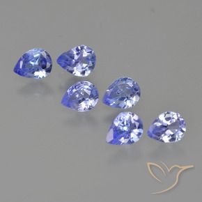 1.54 ctw Blue Tanzanite Stones, Natural Tanzanite in Pear Facet Shape for Sale