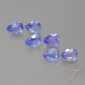 1.30 ctw Blue Tanzanite Stones, Natural Tanzanite in Pear Facet Shape for Sale