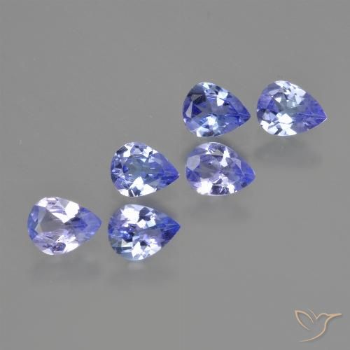 1.74ctw Natural Violet Blue Tanzanite, Pear Shape, VS