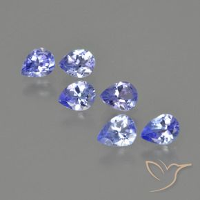 1.58 ctw Blue Tanzanite Stones, Natural Tanzanite in Pear Facet Shape for Sale