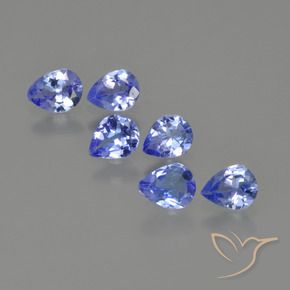 1.46 ctw Blue Tanzanite Stones, Natural Tanzanite in Pear Facet Shape for Sale