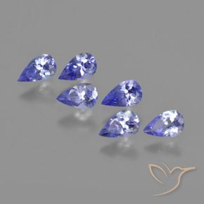 1.41 ctw Blue Tanzanite Stones, Natural Tanzanite in Pear Facet Shape for Sale