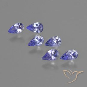 1.26 ctw Blue Tanzanite Stones, Natural Tanzanite in Pear Facet Shape for Sale