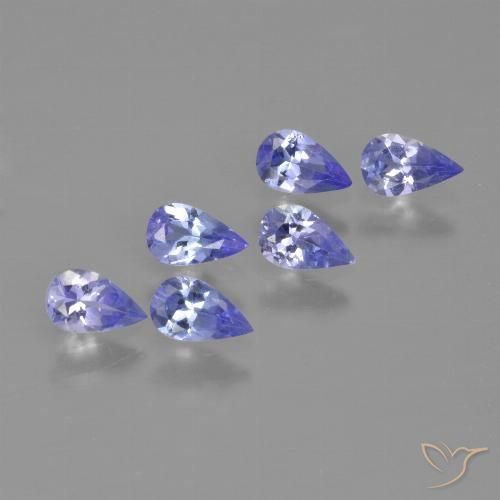 1.35ctw Natural Violet Blue Tanzanite, Pear Shape, VS