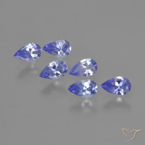 1.29 ctw Blue Tanzanite Stones, Natural Tanzanite in Pear Facet Shape for Sale