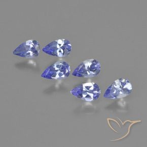 1.30 ctw Blue Tanzanite Stones, Natural Tanzanite in Pear Facet Shape for Sale