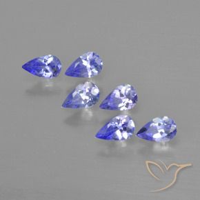 1.28 ctw Blue Tanzanite Stones, Natural Tanzanite in Pear Facet Shape for Sale