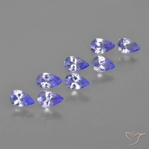1.67 ct Blue Tanzanite, 4.9 x 3 mm Pear Cut From Tanzania, Photo A