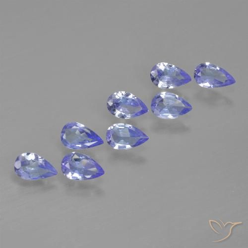 1.48 ctw Blue Tanzanite Gemstones, Tanzanite Gems in Pear Facet Shape for Sale.