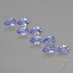 1.48 ctw Blue Tanzanite Stones, Natural Tanzanite in Pear Facet Shape for Sale