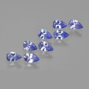 Intense Violet Blue Tanzanite Gem - 0.3ct Pear Facet (ID: 413539)