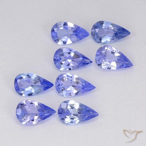 1.50 ctw Blue Tanzanite Stones, Natural Tanzanite in Pear Facet Shape for Sale