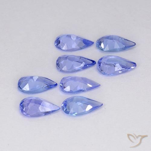 Tanzanite Gemstones in 5.1 x 3.2 mm Size for Sale, Tanzanite Stones in Intense Violet Blue Color