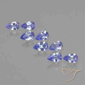 1.56 ctw Blue Tanzanite Stones, Natural Tanzanite in Pear Facet Shape for Sale