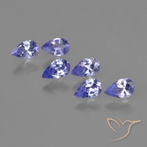 1.32 ctw Blue Tanzanite Stones, Natural Tanzanite in Pear Facet Shape for Sale