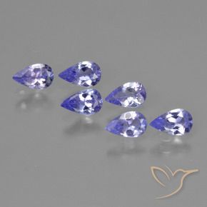 1.22 ctw Blue Tanzanite Stones, Natural Tanzanite in Pear Facet Shape for Sale