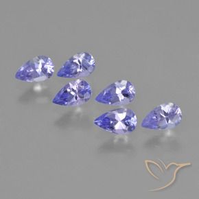 1.54 ctw Blue Tanzanite Stones, Natural Tanzanite in Pear Facet Shape for Sale