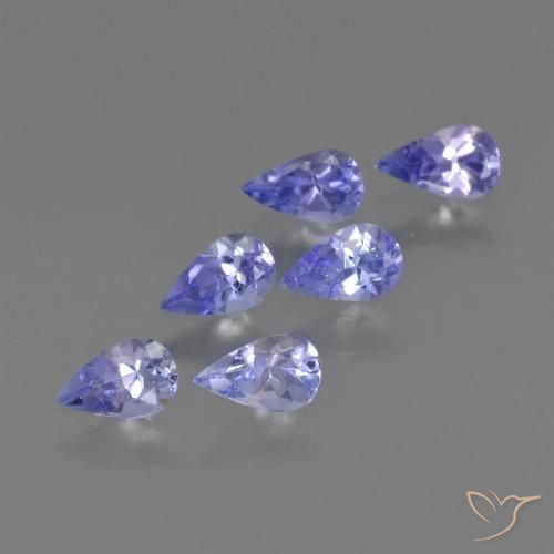 1.27ctw Natural Intense Violet Blue Tanzanite, Pear Shape, VS