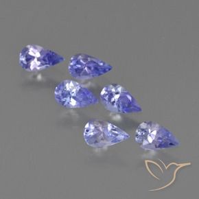 1.27 ctw Blue Tanzanite Stones, Natural Tanzanite in Pear Facet Shape for Sale