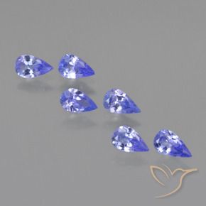 1.32 ctw Blue Tanzanite Stones, Natural Tanzanite in Pear Facet Shape for Sale