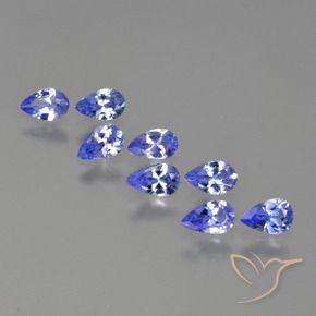 1.66 ctw Blue Tanzanite Stones, Natural Tanzanite in Pear Facet Shape for Sale