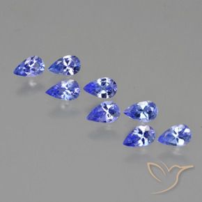 1.87 ctw Blue Tanzanite Stones, Natural Tanzanite in Pear Facet Shape for Sale