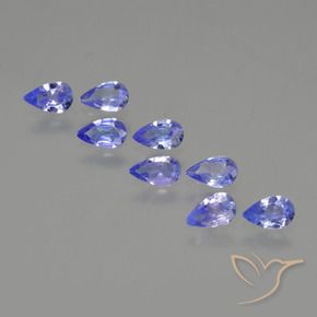 1.36 ctw Blue Tanzanite Stones, Natural Tanzanite in Pear Facet Shape for Sale