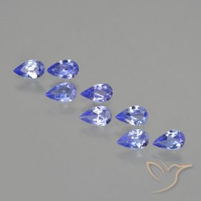 1.29 ctw Blue Tanzanite Stones, Natural Tanzanite in Pear Facet Shape for Sale
