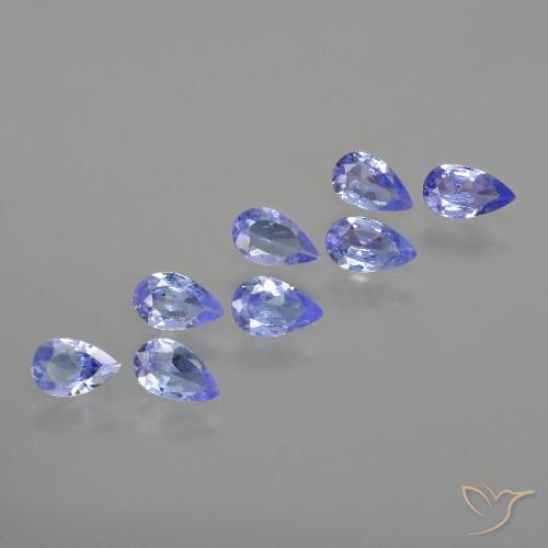 1.55ctw Natural Intense Violet Blue Tanzanite, Pear Shape, VS