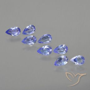 1.55 ctw Blue Tanzanite Stones, Natural Tanzanite in Pear Facet Shape for Sale