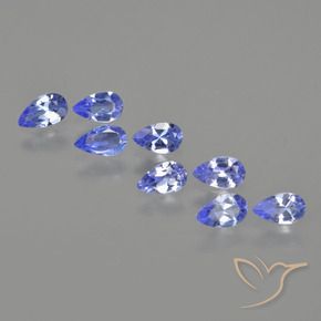 1.46 ctw Blue Tanzanite Stones, Natural Tanzanite in Pear Facet Shape for Sale