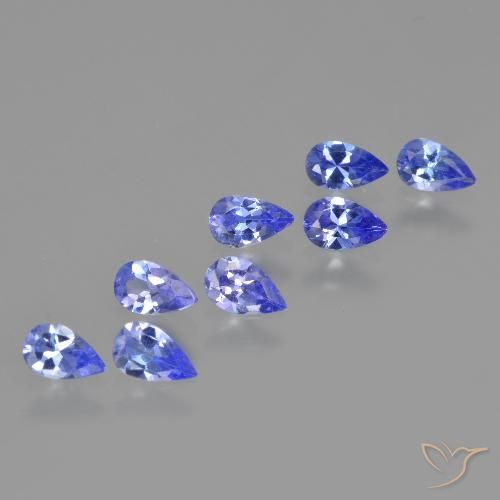 1.65ctw Natural Deep Violet Blue Tanzanite, Pear Shape, VS