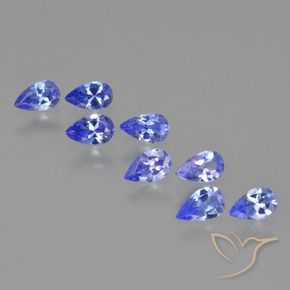 1.65 ctw Blue Tanzanite Stones, Natural Tanzanite in Pear Facet Shape for Sale